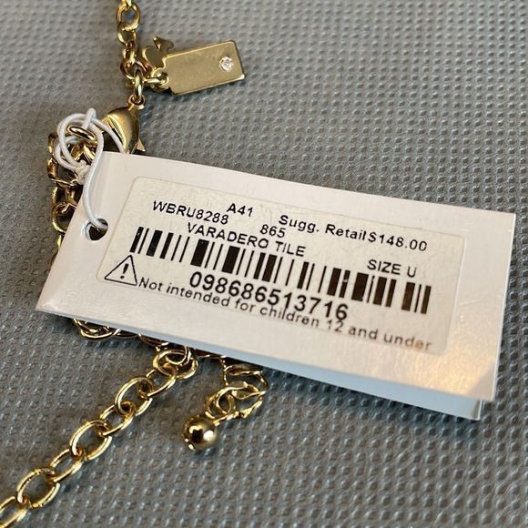 Kate Spade New York Varadero Tile Orange Necklace collar NWT - Picture 3 of 7